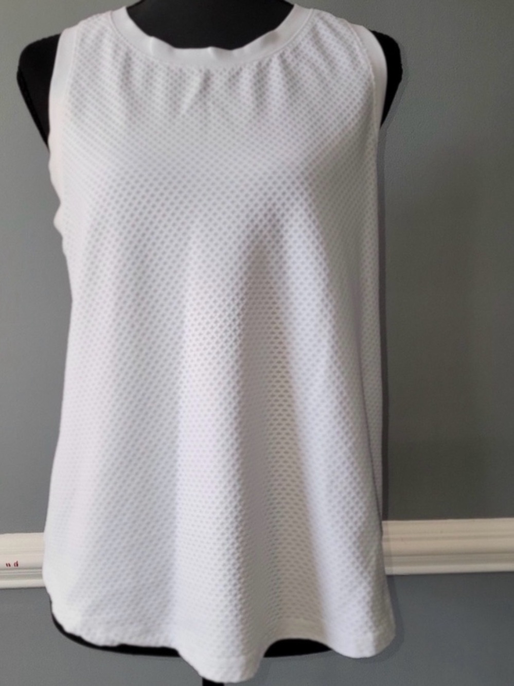 Calia White Mesh Racerback Tank